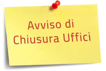 Biglietto di chiusura uffici